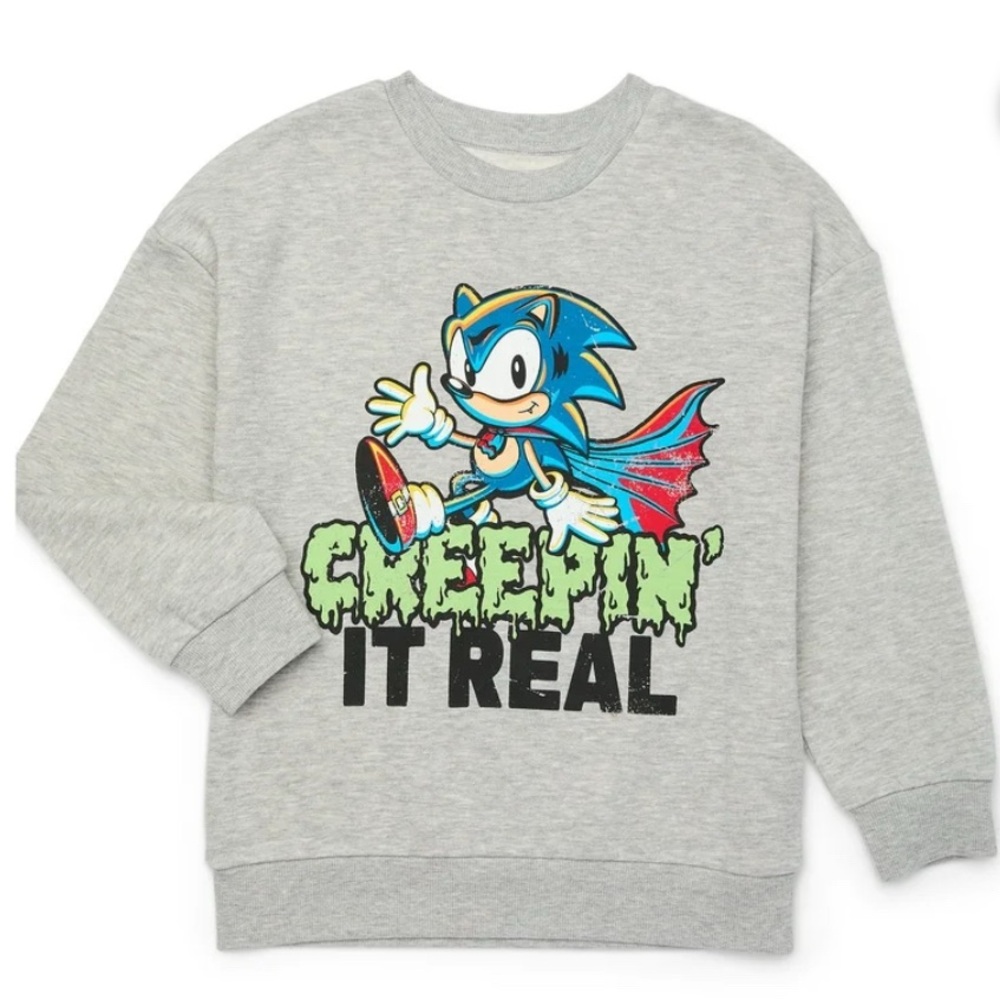 Sonic the Hedgehog Boys Halloween Graphic Print Sweatshirt